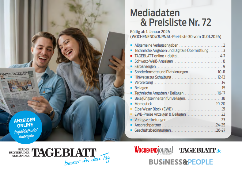 Mediadaten Preisliste Tageblatt 2026